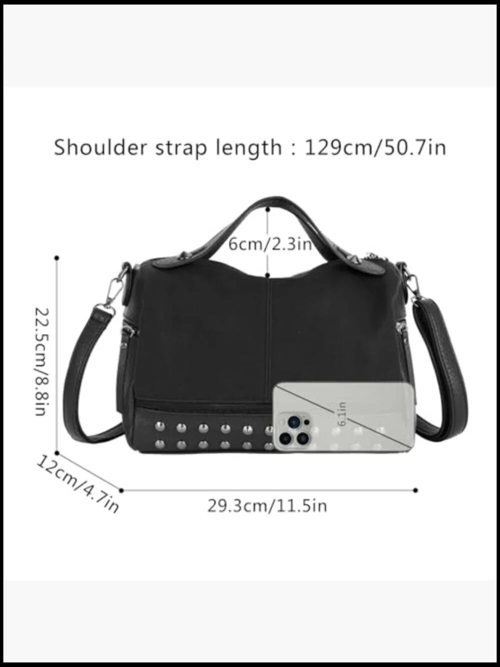 Large Hobo Crossbody Bag Faux Leather Top Handle Shoulder Purse